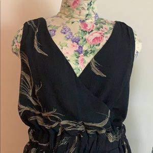 100% Silk Navy Sundress from Banana Republic
